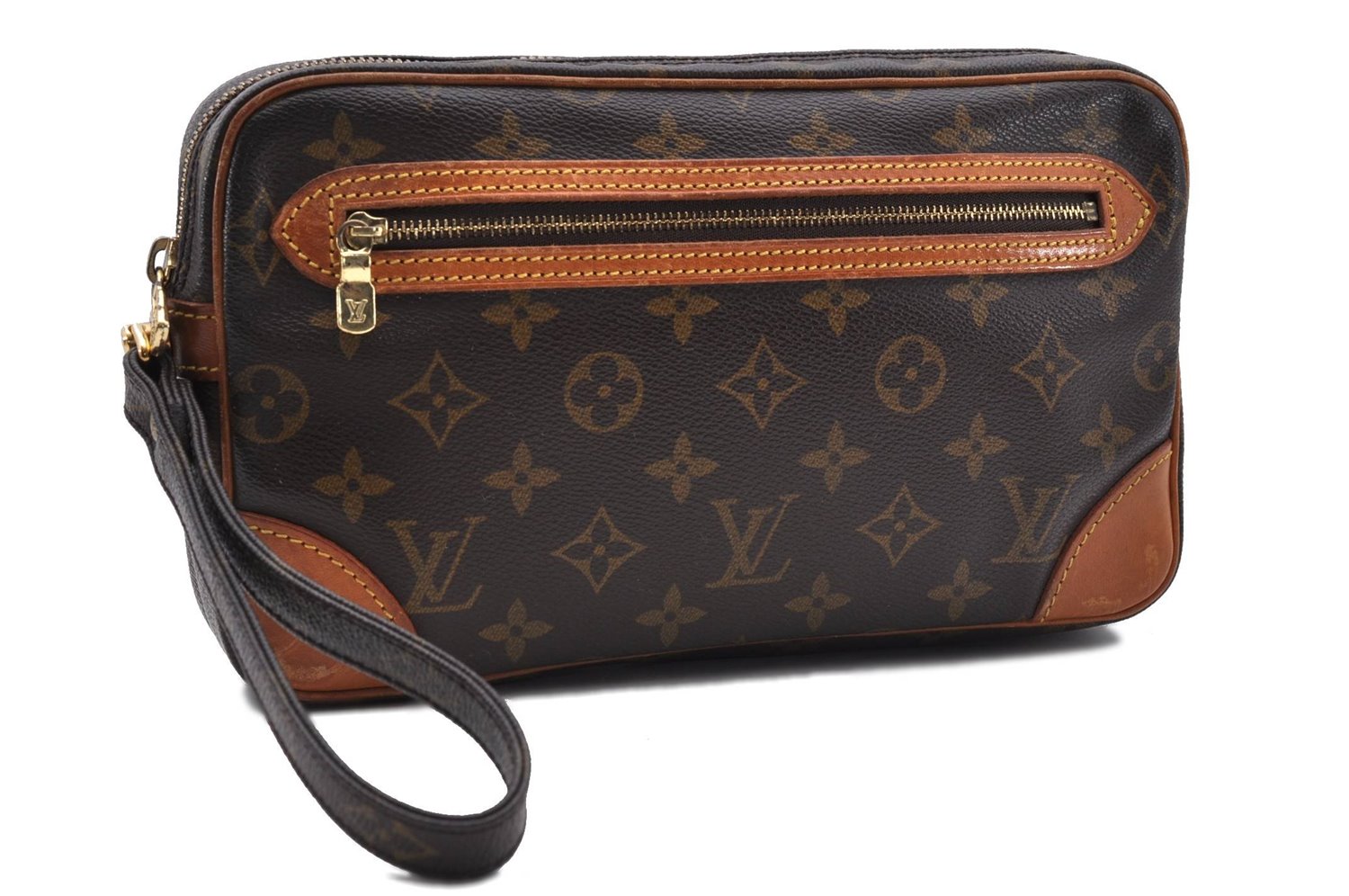 Auth Louis Vuitton Monogram Marly Dragonne GM Clutch Hand Bag M51825 LV 1096D