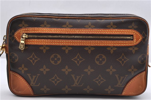 Auth Louis Vuitton Monogram Marly Dragonne GM Clutch Hand Bag M51825 LV 1096D