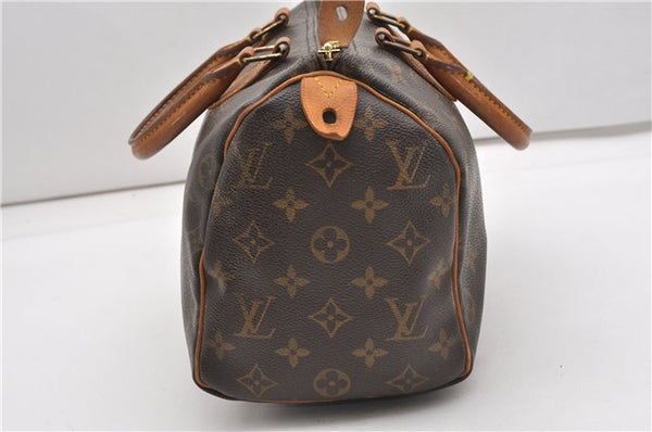 Authentic Louis Vuitton Monogram Speedy 25 Boston Hand Bag M41528 LV 1096G