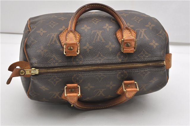 Authentic Louis Vuitton Monogram Speedy 25 Boston Hand Bag M41528 LV 1096G