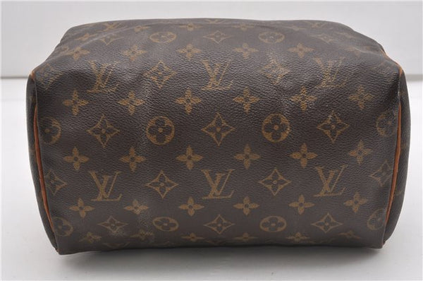 Authentic Louis Vuitton Monogram Speedy 25 Boston Hand Bag M41528 LV 1096G