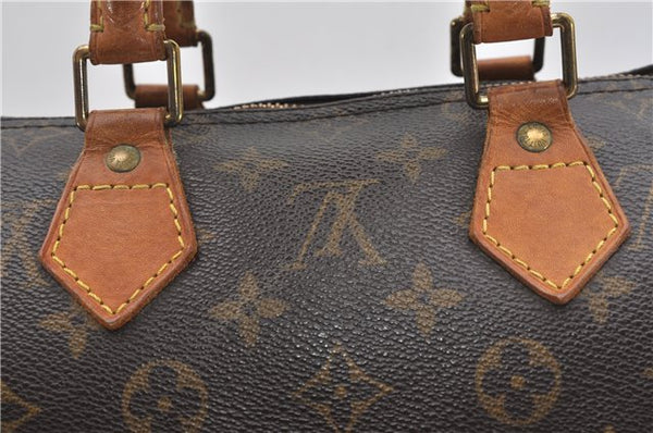 Authentic Louis Vuitton Monogram Speedy 25 Boston Hand Bag M41528 LV 1096G