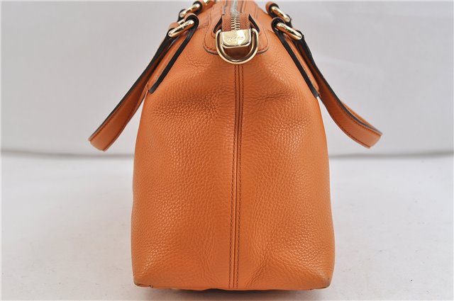 Auth GUCCI SOHO Tassel 2Way Shoulder Hand Bag GG Leather 308362 Orange 1098D