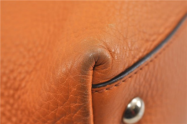 Auth GUCCI SOHO Tassel 2Way Shoulder Hand Bag GG Leather 308362 Orange 1098D