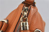 Auth GUCCI SOHO Tassel 2Way Shoulder Hand Bag GG Leather 308362 Orange 1098D