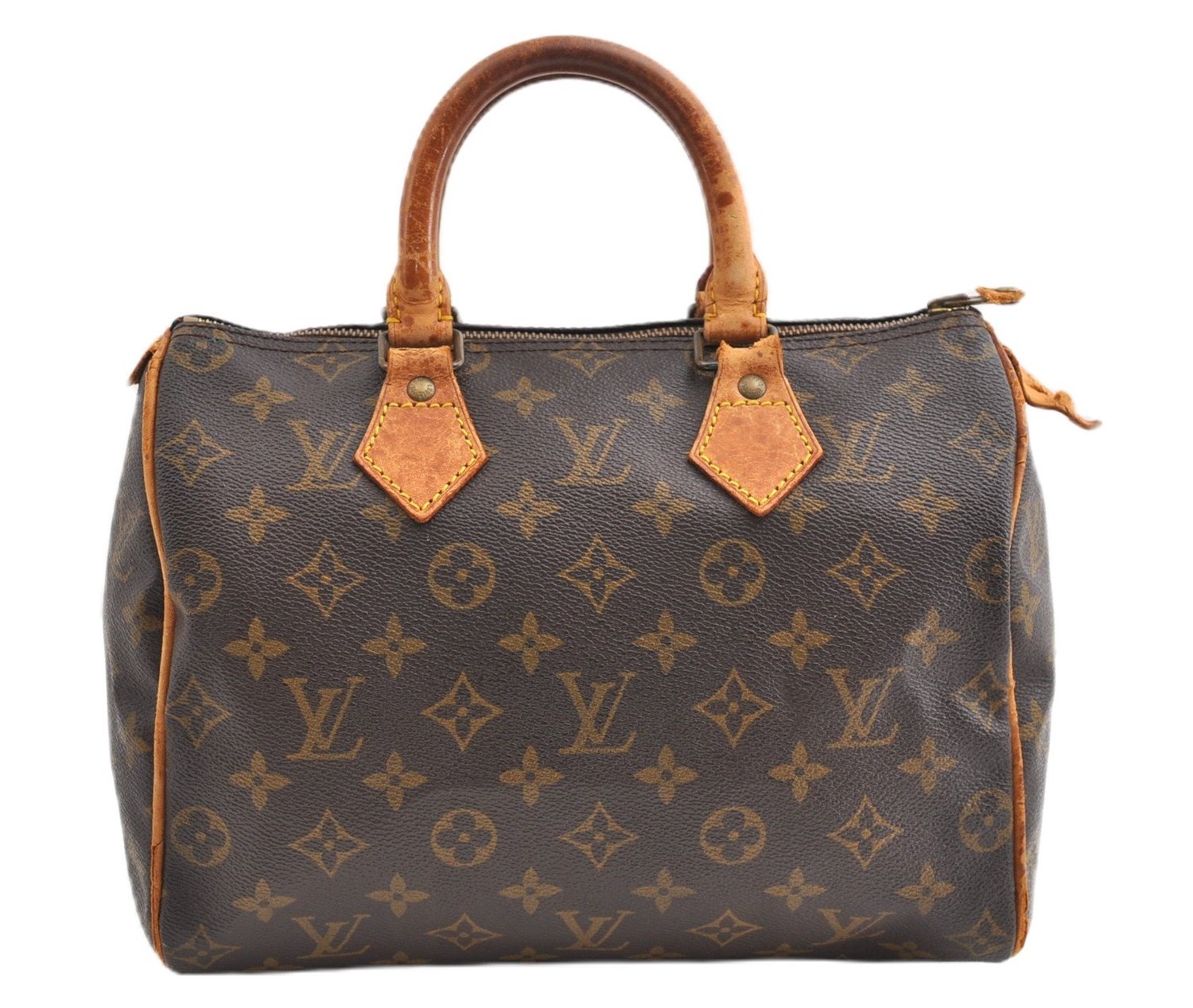 Authentic Louis Vuitton Monogram Speedy 25 Boston Hand Bag M41528 Junk 1098G