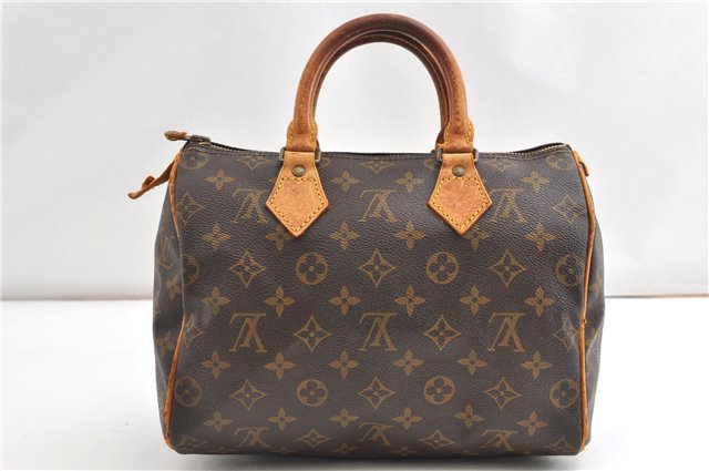 Authentic Louis Vuitton Monogram Speedy 25 Boston Hand Bag M41528 Junk 1098G