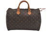 Authentic Louis Vuitton Monogram Speedy 35 Hand Boston Bag M41524 LV 1098I