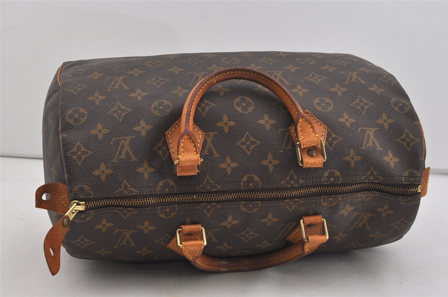 Authentic Louis Vuitton Monogram Speedy 35 Hand Boston Bag M41524 LV 1098I