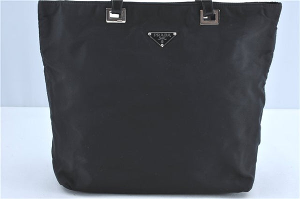 Authentic PRADA Nylon Tessuto Leather Shoulder Tote Bag Purse Black 1099C