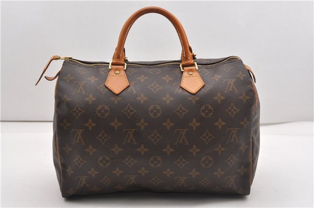 Authentic Louis Vuitton Monogram Speedy 30 Hand Boston Bag M41526 LV 1099G