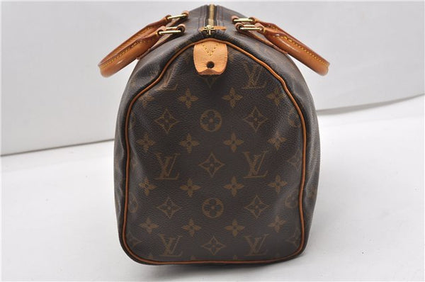 Authentic Louis Vuitton Monogram Speedy 30 Hand Boston Bag M41526 LV 1099G