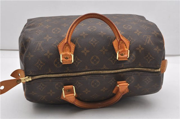 Authentic Louis Vuitton Monogram Speedy 30 Hand Boston Bag M41526 LV 1099G