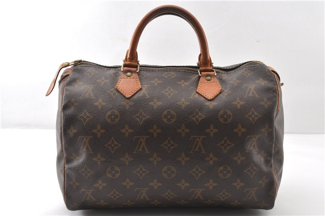 Authentic Louis Vuitton Monogram Speedy 30 Hand Boston Bag M41526 LV 1100G