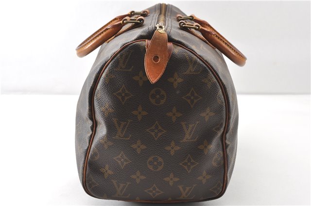 Authentic Louis Vuitton Monogram Speedy 30 Hand Boston Bag M41526 LV 1100G