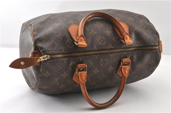 Authentic Louis Vuitton Monogram Speedy 30 Hand Boston Bag M41526 LV 1100G