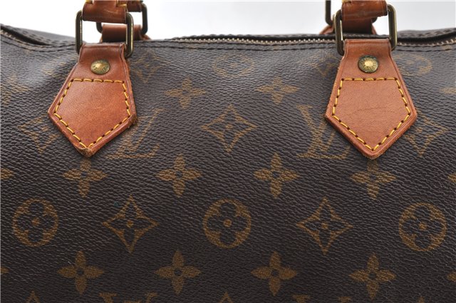 Authentic Louis Vuitton Monogram Speedy 30 Hand Boston Bag M41526 LV 1100G