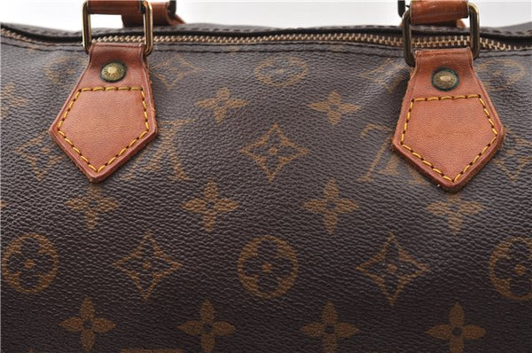 Authentic Louis Vuitton Monogram Speedy 30 Hand Boston Bag M41526 LV 1100G