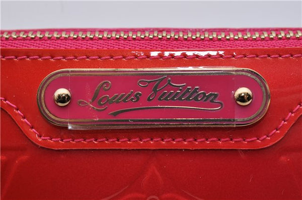 Authentic Louis Vuitton Vernis Trousse Cosmetic Pouch Red Pink M93647 LV 1101D