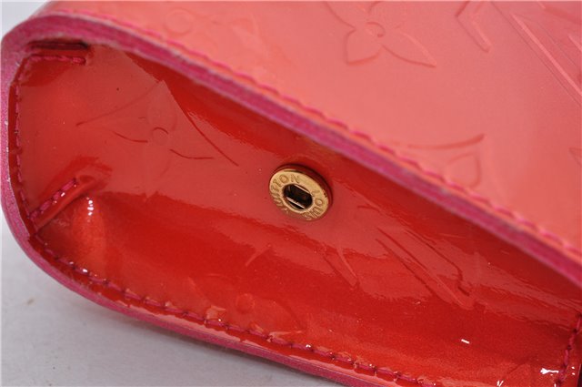 Authentic Louis Vuitton Vernis Trousse Cosmetic Pouch Red Pink M93647 LV 1101D