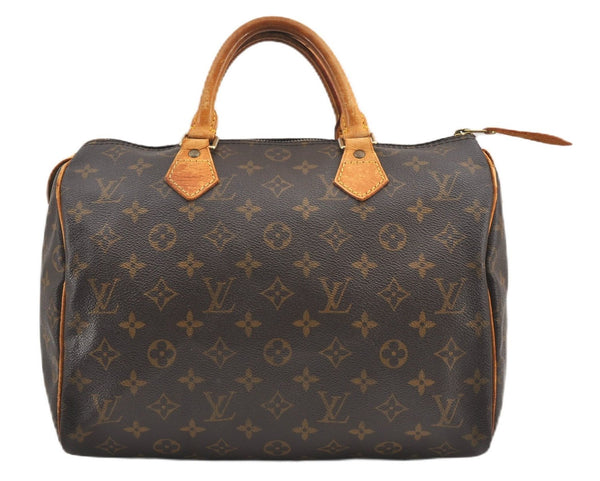 Authentic Louis Vuitton Monogram Speedy 30 Hand Boston Bag M41526 LV 1101G