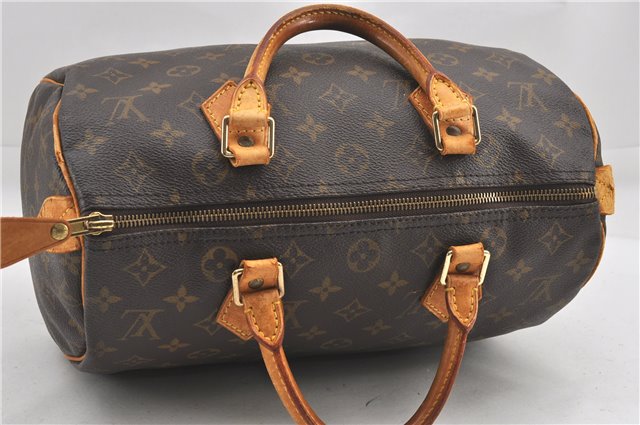 Authentic Louis Vuitton Monogram Speedy 30 Hand Boston Bag M41526 LV 1101G