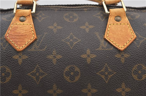 Authentic Louis Vuitton Monogram Speedy 30 Hand Boston Bag M41526 LV 1101G