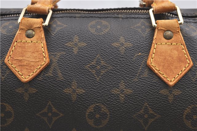 Authentic Louis Vuitton Monogram Speedy 30 Hand Boston Bag M41526 LV 1101G