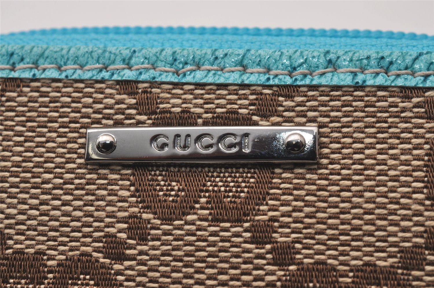 Authentic GUCCI Vintage Coin Purse Case GG Canvas Leather 115255 Brown 1102I