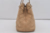 Authentic Christian Dior Panarea Cannage Tote Bag PVC Leather Beige 1103I