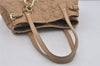 Authentic Christian Dior Panarea Cannage Tote Bag PVC Leather Beige 1103I