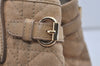 Authentic Christian Dior Panarea Cannage Tote Bag PVC Leather Beige 1103I