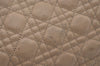 Authentic Christian Dior Panarea Cannage Tote Bag PVC Leather Beige 1103I