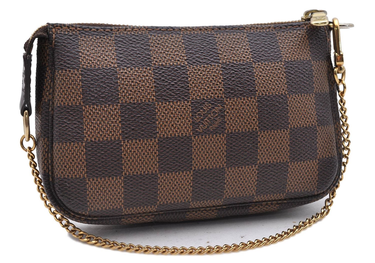 Authentic Louis Vuitton Damier Mini Pochette Accessoires Pouch N58009 LV 1104D