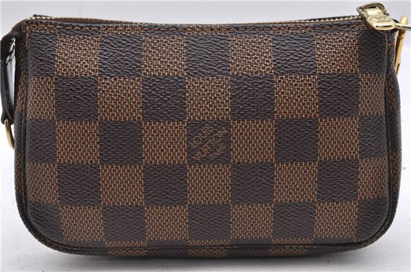 Authentic Louis Vuitton Damier Mini Pochette Accessoires Pouch N58009 LV 1104D