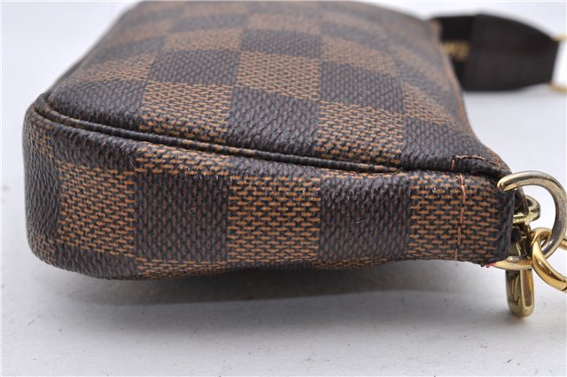 Authentic Louis Vuitton Damier Mini Pochette Accessoires Pouch N58009 LV 1104D