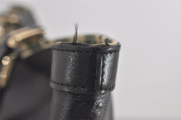 Authentic GUCCI Guccissima Abbey Shoulder Tote Bag GG Leather 141472 Black 1104I