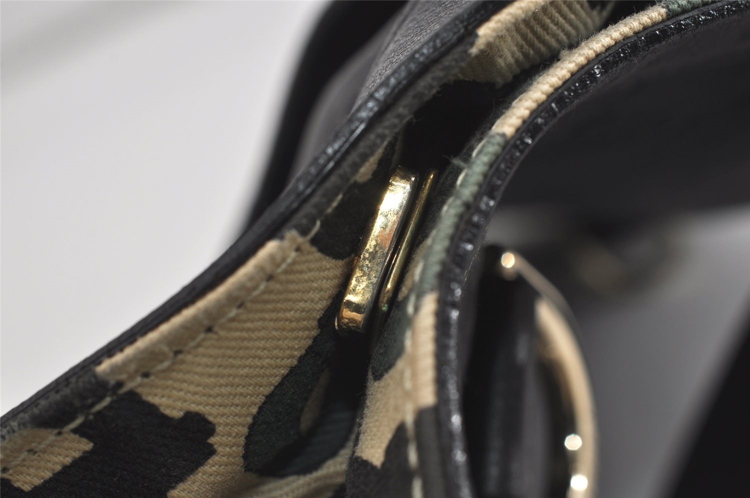 Authentic GUCCI Guccissima Abbey Shoulder Tote Bag GG Leather 141472 Black 1104I