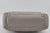 Authentic kate spade Quilting Leather Chain Shoulder Tote Bag Light Gray 1105I