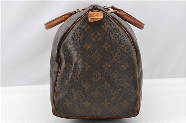 Authentic Louis Vuitton Monogram Speedy 35 Hand Boston Bag M41524 LV 1106G