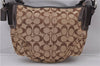 Authentic COACH Signature Shoulder Hand Bag Canvas Leather 6267 Brown 1107F