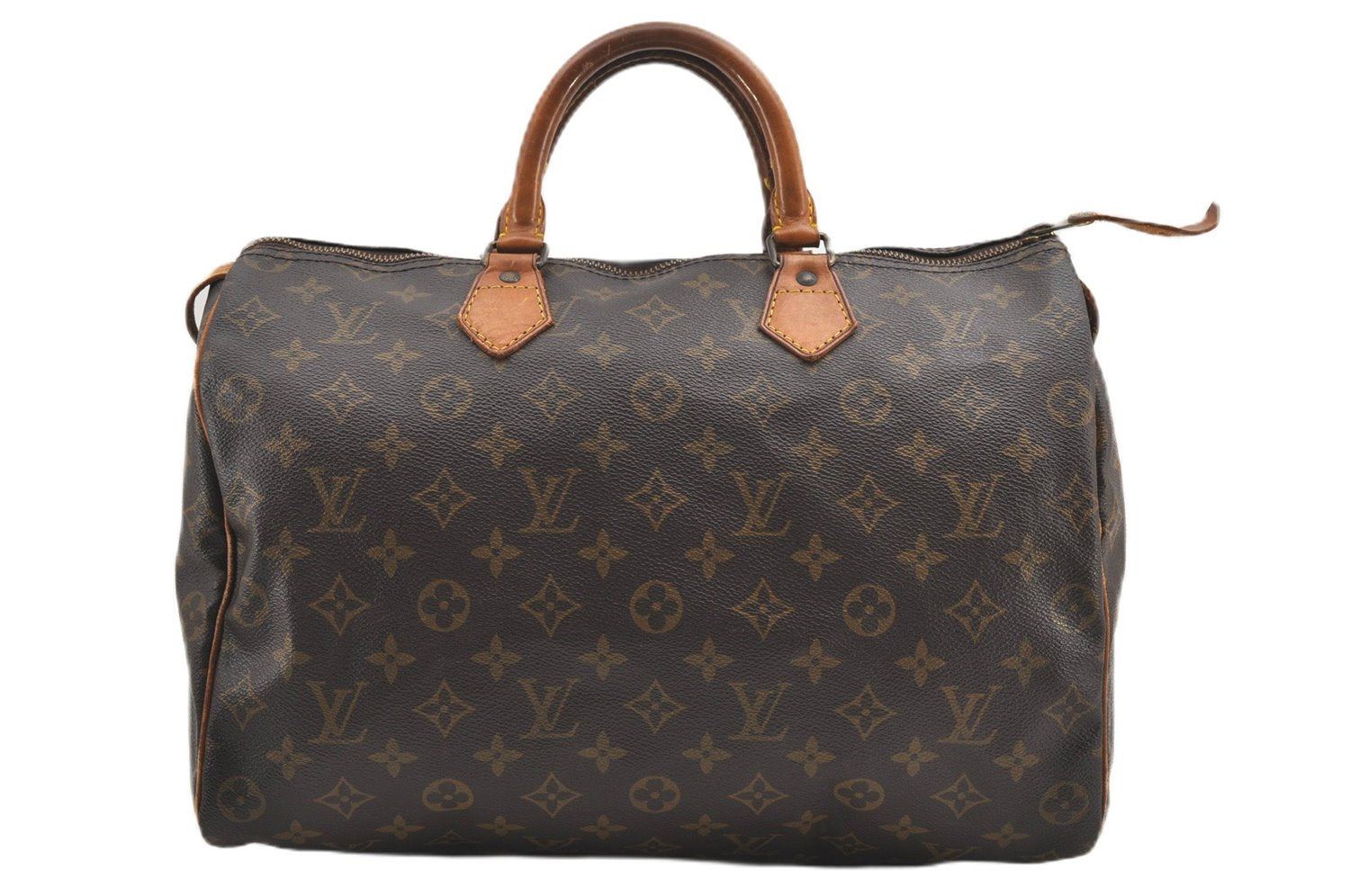 Authentic Louis Vuitton Monogram Speedy 35 Hand Boston Bag M41524 LV 1107G