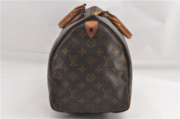 Authentic Louis Vuitton Monogram Speedy 35 Hand Boston Bag M41524 LV 1107G