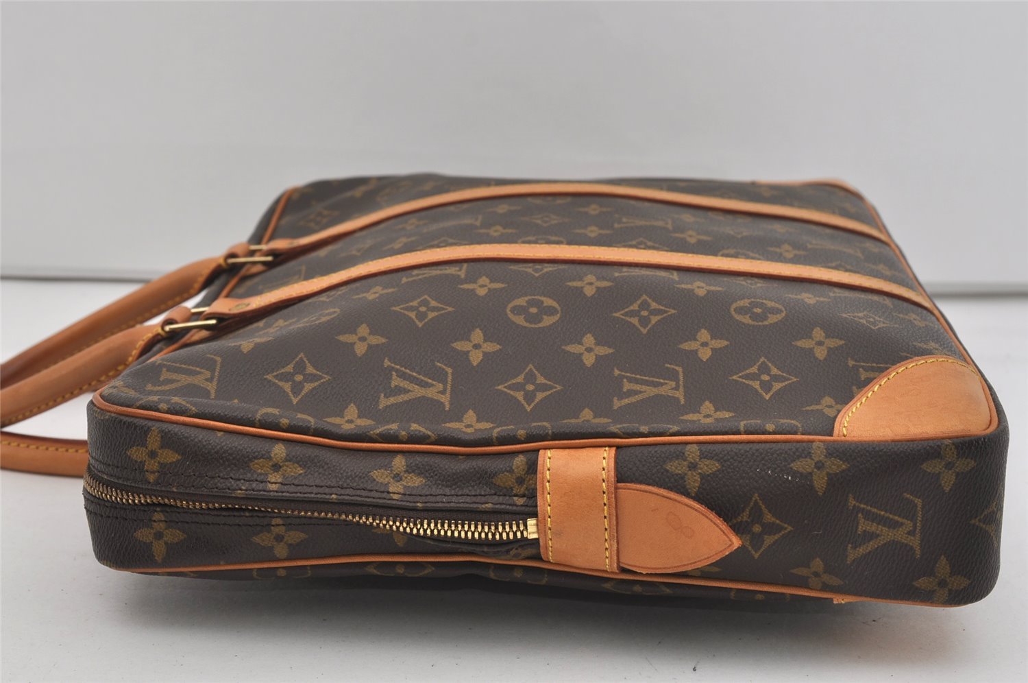 Authentic Louis Vuitton Monogram Porte Documents Voyage M53361 Briefcase 1107I