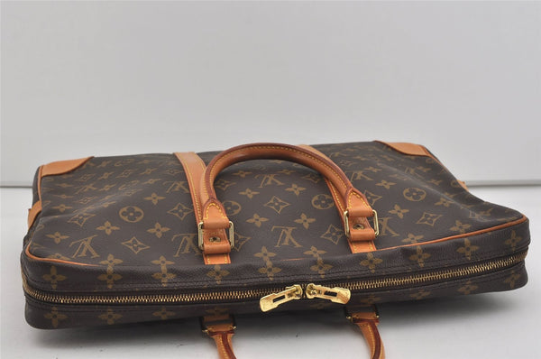 Authentic Louis Vuitton Monogram Porte Documents Voyage M53361 Briefcase 1107I