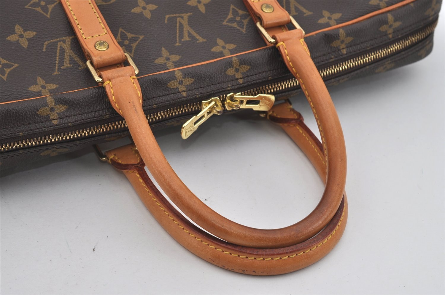 Authentic Louis Vuitton Monogram Porte Documents Voyage M53361 Briefcase 1107I