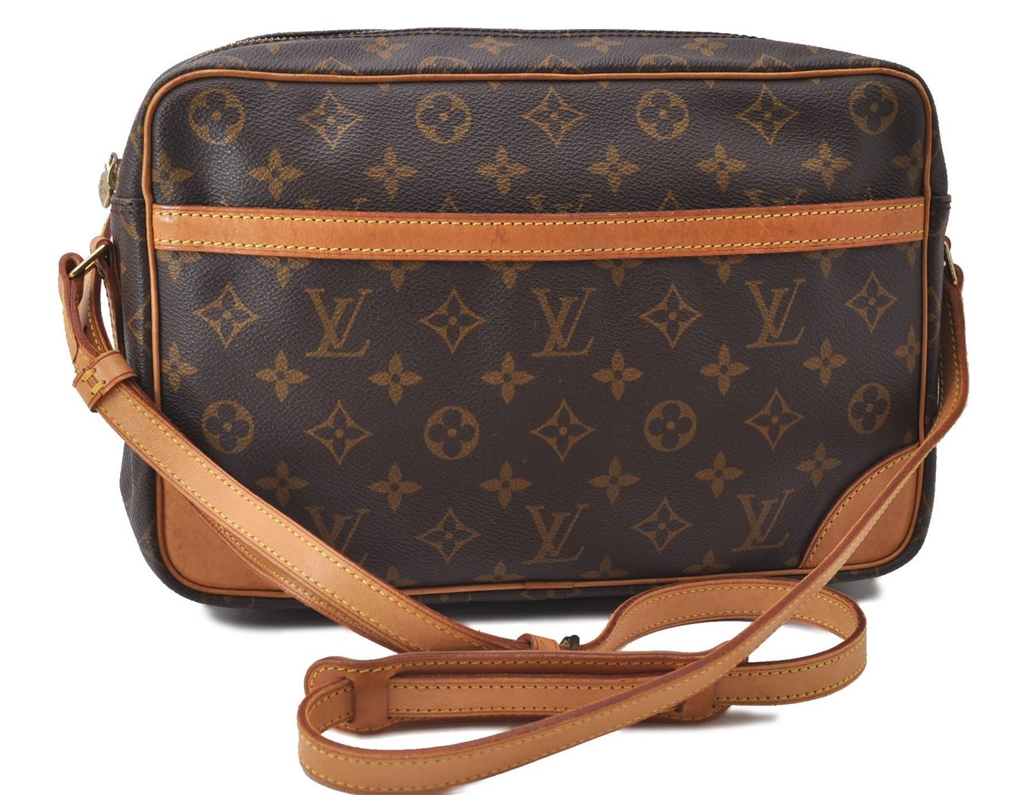 Auth Louis Vuitton Monogram Trocadero 30 Shoulder Cross Body Bag M51272 LV 1108D