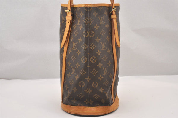 Authentic Louis Vuitton Monogram Bucket GM Shoulder Tote Bag M42236 Junk 1108I