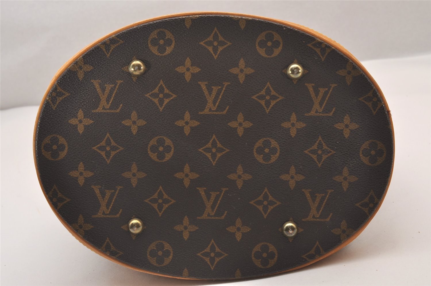 Authentic Louis Vuitton Monogram Bucket GM Shoulder Tote Bag M42236 Junk 1108I
