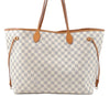 Authentic Louis Vuitton Damier Azur Neverfull GM N51108 Shoulder Tote Bag 1109D